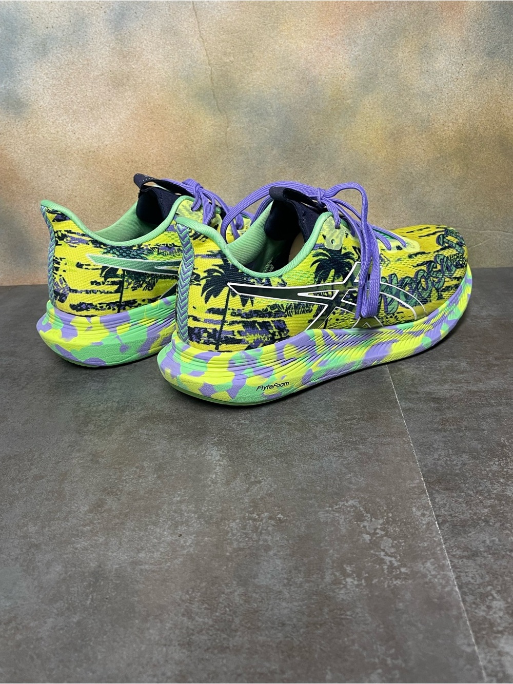 Asics Noosa Tri 14 Women's Running Shoes Safety Yellow/Midnight Size 7.5B - Picture 8 of 16